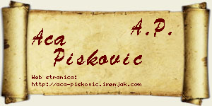 Aca Pisković vizit kartica